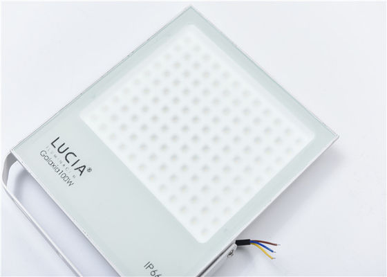 สีขาว 100w 130lm / W 120 โวลต์นำน้ำท่วมไฟกลางแจ้ง