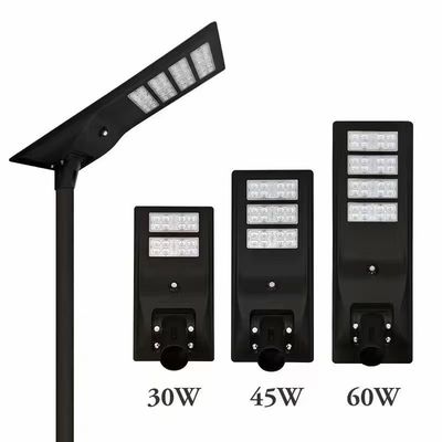 ซื้อ All In One 45W ไฟฟ้าแสงอาทิตย์ LED ถนนบูรณาการ พร้อมซิลิคอนโมโครสตัลลีน ไฟฟ้าระดับสูง แบตเตอรี่ลิธีียม 12.8V-30AH และรีโมทคอนโทรล online manufacture