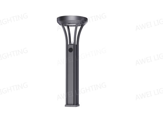 ไฟสนามหญ้าโซลาร์เซลล์ 20W ไฟภูมิทัศน์ IP66 IK10 รูปทรงเรียบ โคมไฟเสาโซลาร์เซลล์ ใช้ในสวนสาธารณะและเลนชะลอความเร็ว